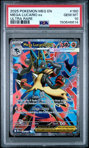 Mega Lucario ex | 160/132 | Mega Evolution | PSA 10