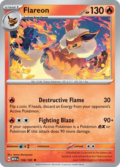 Flareon | 136/165 | SV: 151