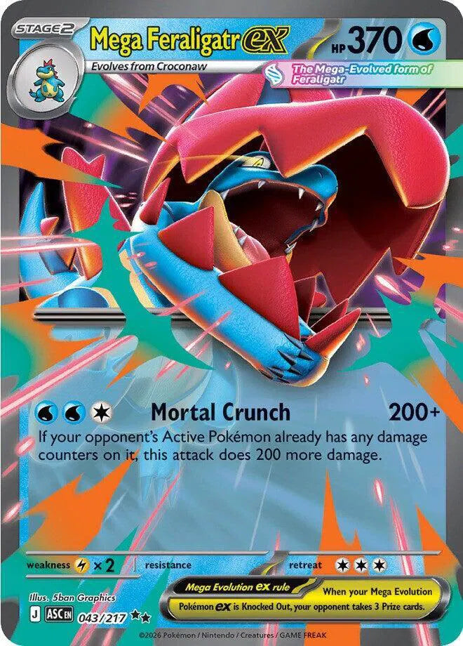 Mega Feraligatr ex | 043/217 | Ascended Heroes