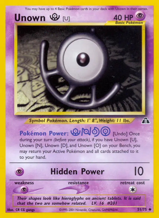 Unown [U] | 51 | Neo Discovery