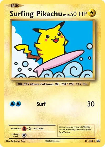 Surfing Pikachu | 111/108 | Evolutions