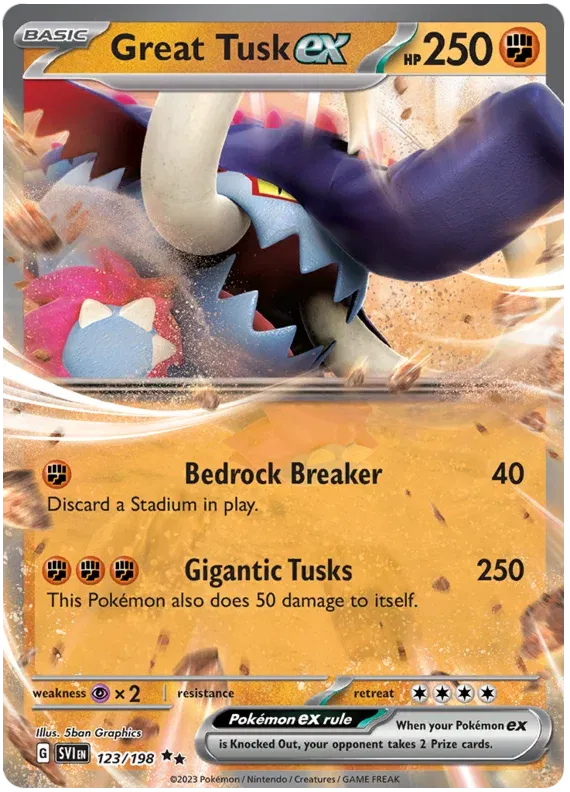 Great Tusk ex | 123/198 | Scarlet & Violet Base Set