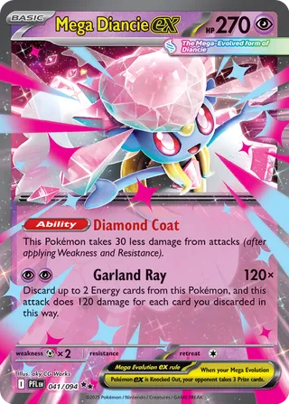 Mega Diancie ex | 041/094 | Phantasmal Flames